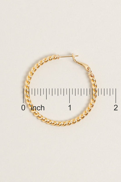 S-14K Gold Dipped Textured Omega Closure Hoops