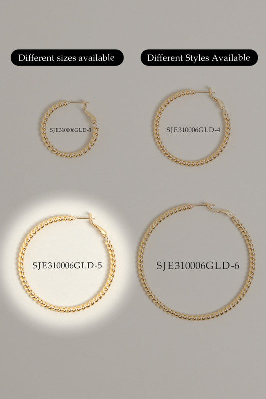 M-14K Gold Dipped Textured Omega Closure Hoops