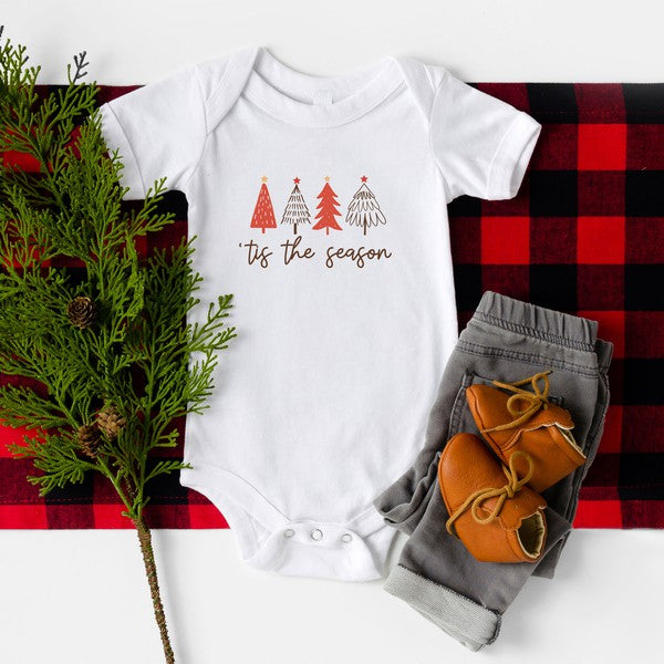 Tis The Season Trees Baby Onesie