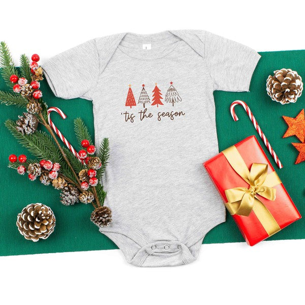 Tis The Season Trees Baby Onesie