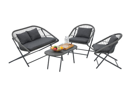 Patio wicker indoor outdoor sectional sofa set for patio porch garden