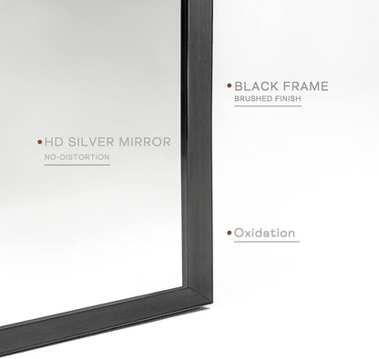 Wall Mirror 30"x20", Bathroom Mirror, Vanity Mirror, for Bathroom, Bedroom, Entryway, with Metal Frame, Modern & Contemporary Arch Top Wall Mirror (Black)