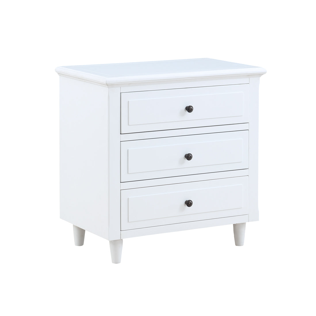 U_STYLE 3-Drawer Nightstand Storage Wood Cabinet