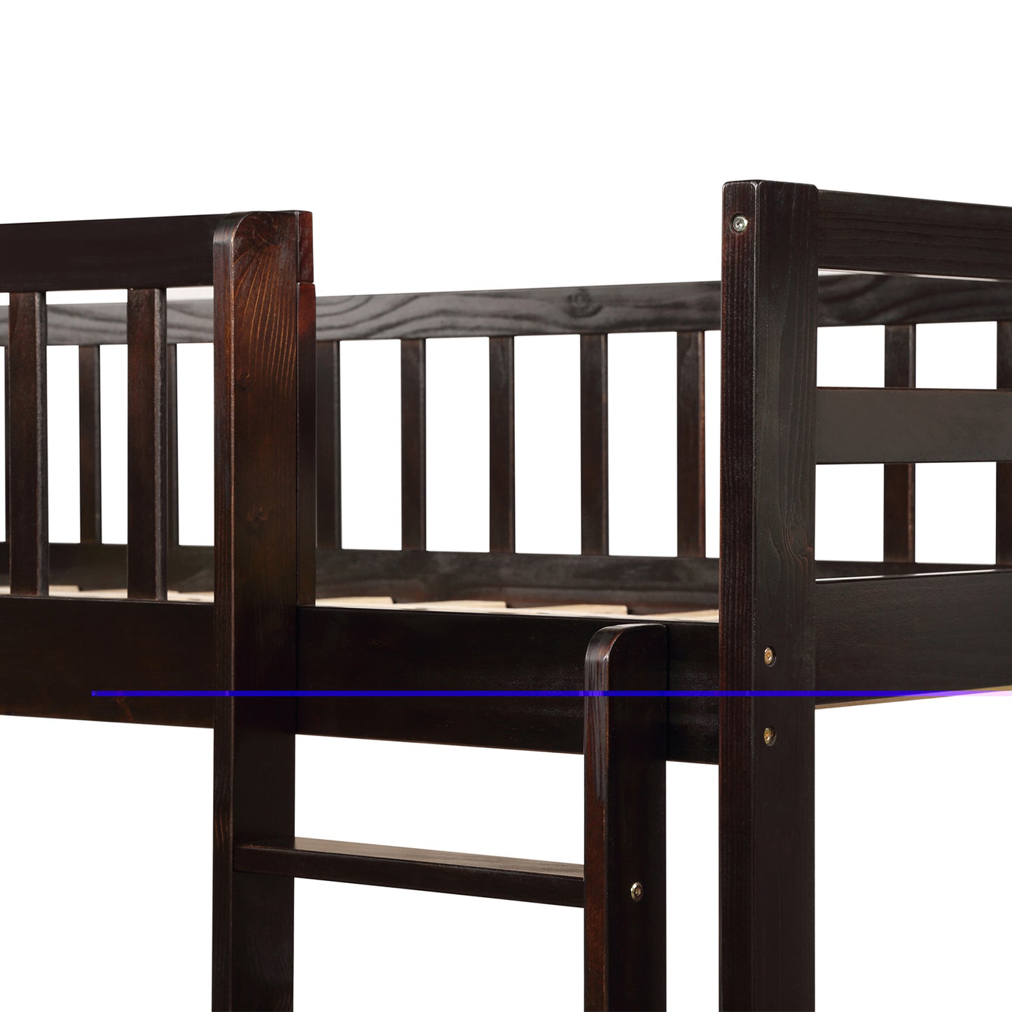 Orisfur. Twin Bunk Beds for Kids with Safety Rail and Movable Trundle bed