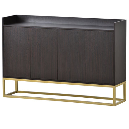 TREXM Modern Sideboard Elegant Buffet Cabinet with Large Storage Space for Dining Room, Entryway (Espresso)