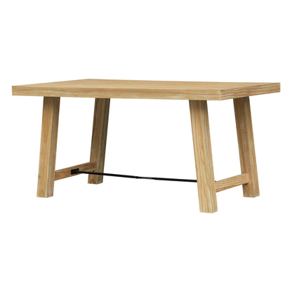 TREXM Wood Dining Table Kitchen Furniture Rectangular Table, Seats up to 6 (Natural Wood Wash)