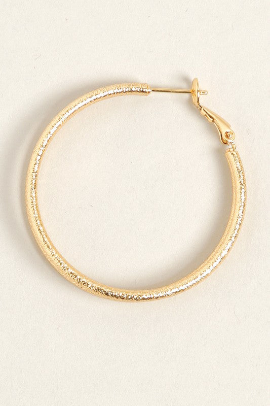 14K Gold Dipped Omega Closure Double Hoops