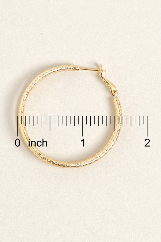 14K Gold Dipped Omega Closure Double Hoops