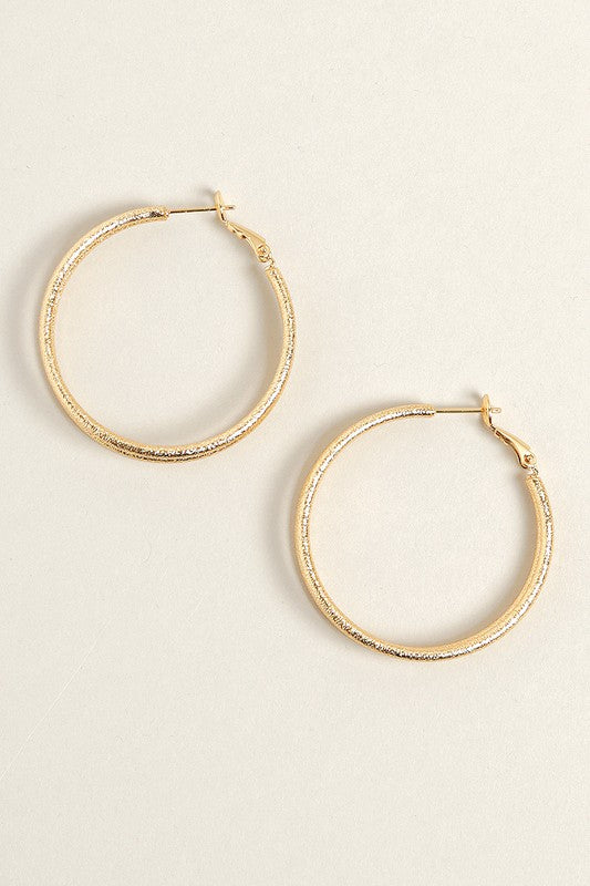 14K Gold Dipped Omega Closure Double Hoops