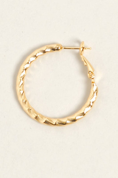 XS-14K Gold Dipped Twisted Omega Closure Hoops