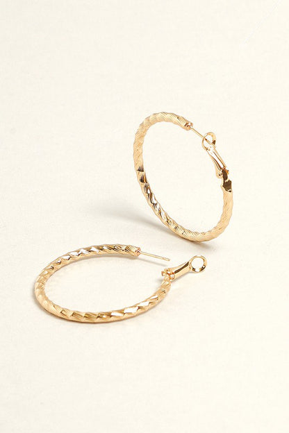 S-14K Gold Dipped Twisted Omega Closure Hoops