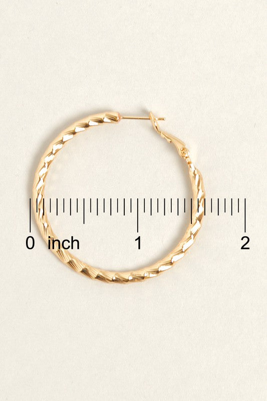 S-14K Gold Dipped Twisted Omega Closure Hoops