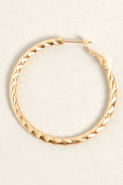 S-14K Gold Dipped Twisted Omega Closure Hoops