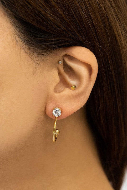 Classic Stone Stud Earrings