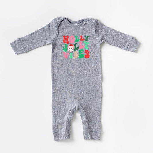 Holly Jolly Vibes Smile Baby Romper