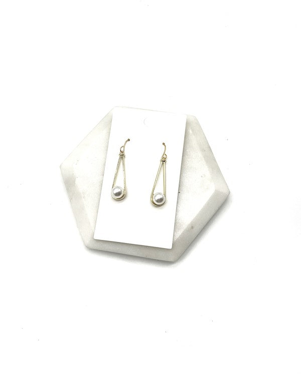 Pearl Gold Teardrop Earrings