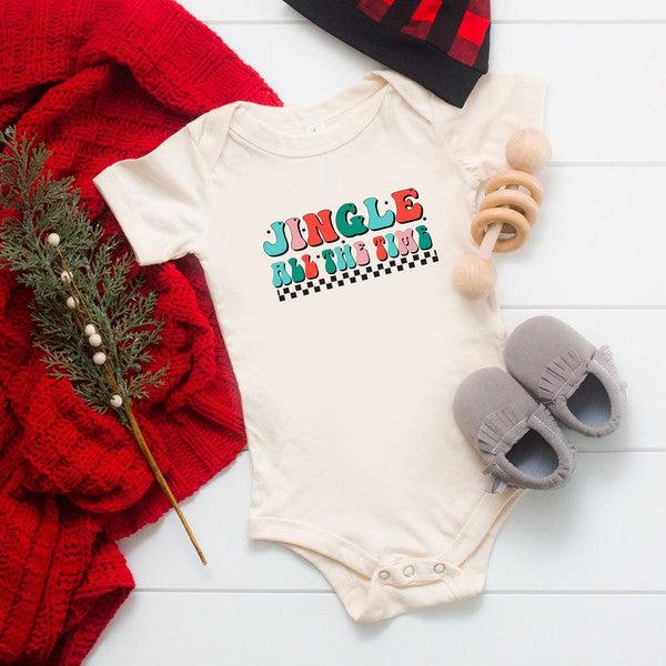 Retro Jingle All The Time Baby Onesie