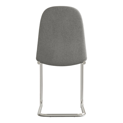 Dining Chairs Set of 4,Spoon shape Modern Style Dining Kitchen Room Upholstered Side Chairs， Accent Chairs with Soft Linen Fabric Cover Cushion Seat and plating Metal Legs Dark Grey office chair