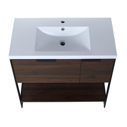 36 in. Bathroom Vanity whit Resin Basin Top