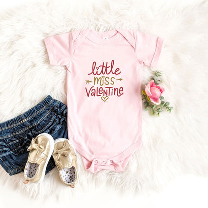 Little Miss Valentine Baby Onesie