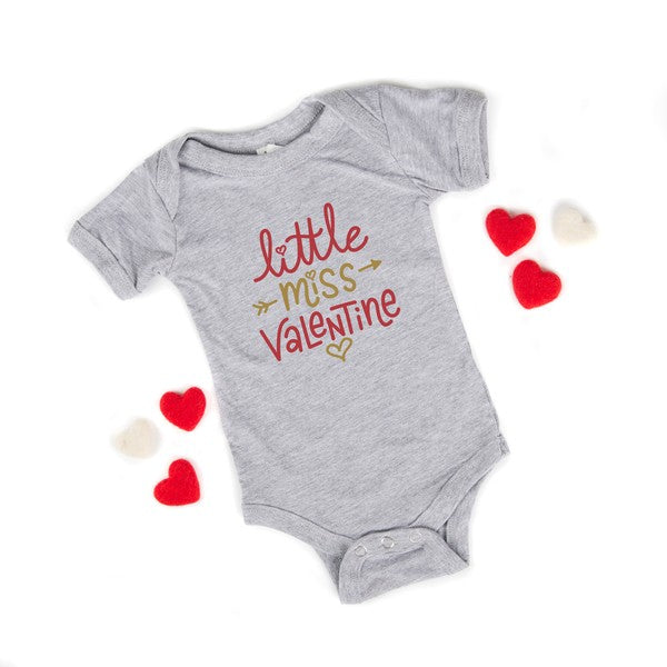 Little Miss Valentine Baby Onesie