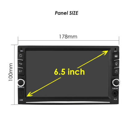 6.5 inch Double 2Din Touch Screen Android10 Support Apple Carplay Car Gps Navigation Mp5 Player FM RDS Bluetooth Steering Wheel Control