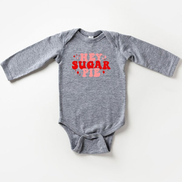 Hey Sugar Pie Stars Long Sleeve Onesie