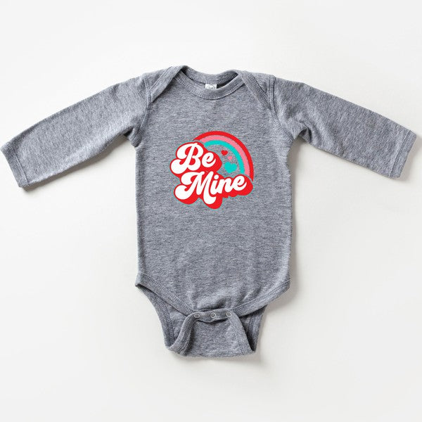 Be Mine Rainbow Long Sleeve Onesie