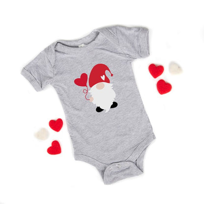 Balloon Heart Gnome Baby Onesie