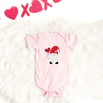 Balloon Heart Gnome Baby Onesie