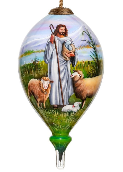 The Lord is My Shepherd Glass Hanging Ornament