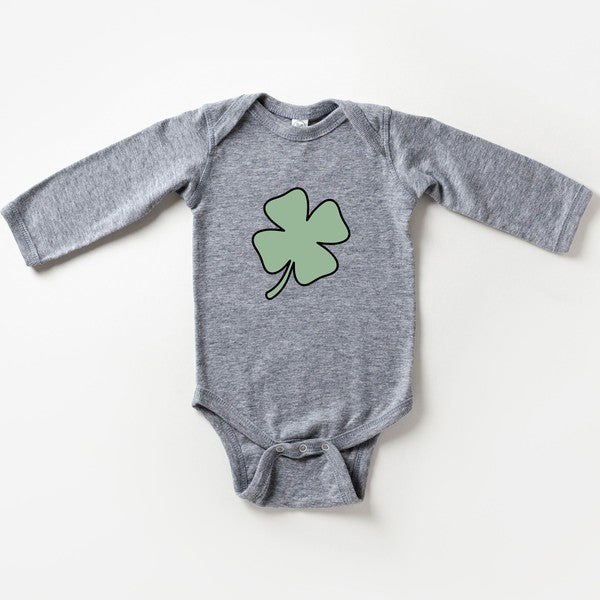 Simple Clover Long Sleeve Onesie