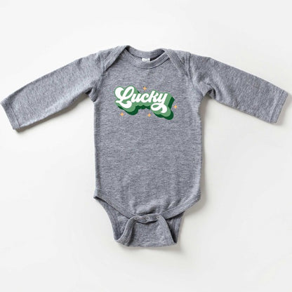 Retro Lucky Long Sleeve Onesie