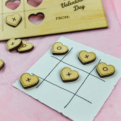 Tic Tac Toe Valentine's Postcard