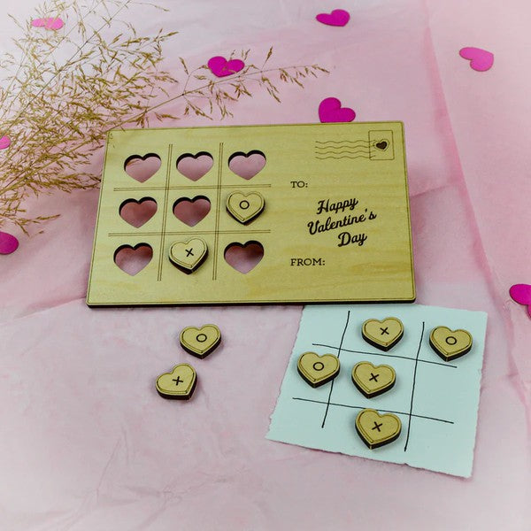 Tic Tac Toe Valentine's Postcard