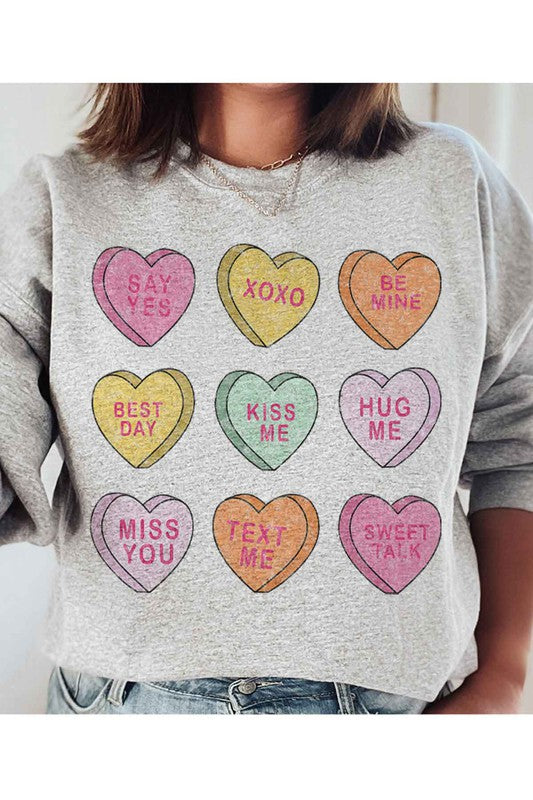 TODDLER SIZE VALENTINE CANDY GRAPHIC SWEATSHIRT