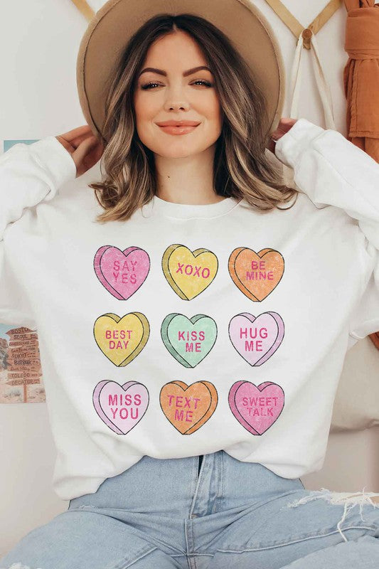 TODDLER SIZE VALENTINE CANDY GRAPHIC SWEATSHIRT