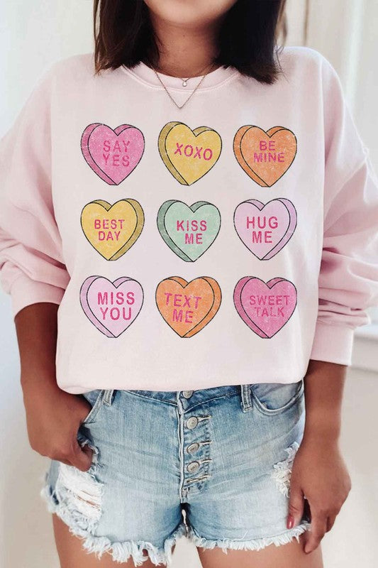 TODDLER SIZE VALENTINE CANDY GRAPHIC SWEATSHIRT