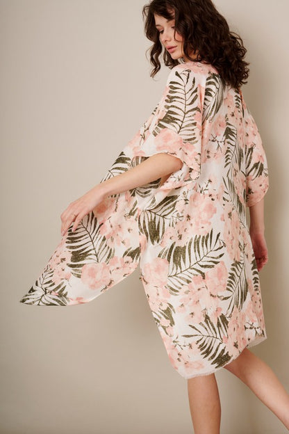 Floral Print Kimono