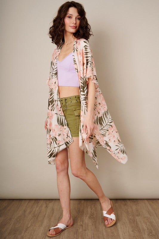 Floral Print Kimono