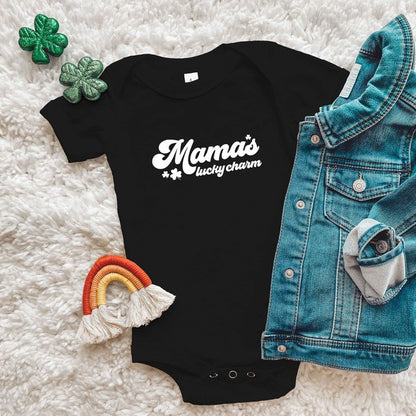 Retro Mama's Lucky Charm Baby Onesie