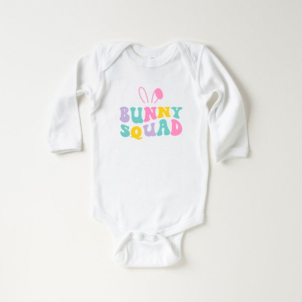 Bunny Squad Colorful Long Sleeve Onesie