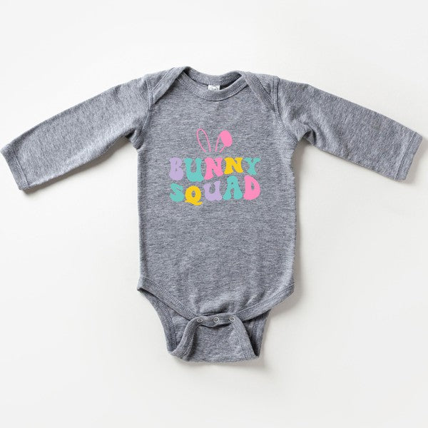Bunny Squad Colorful Long Sleeve Onesie