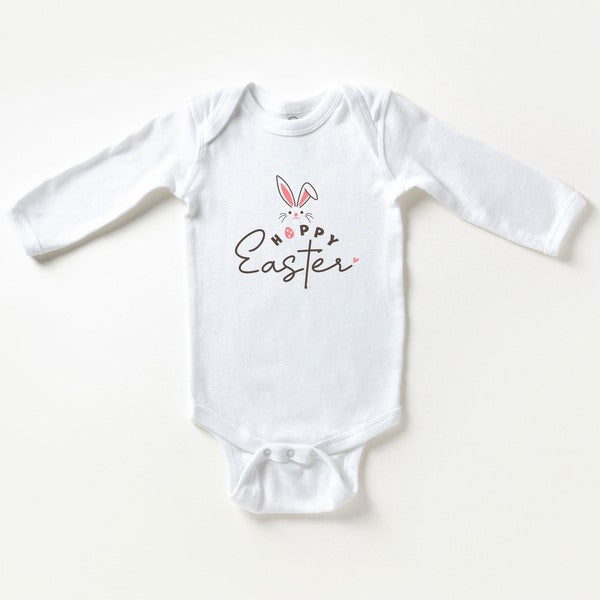 Hoppy Easter Bunny Egg Long Sleeve Onesie