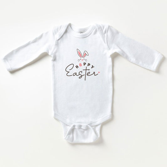 Hoppy Easter Bunny Egg Long Sleeve Onesie