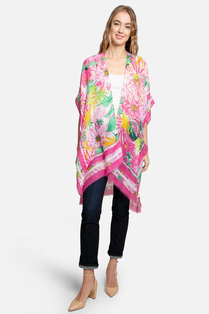 Vibrant Floral Print Cover-Up