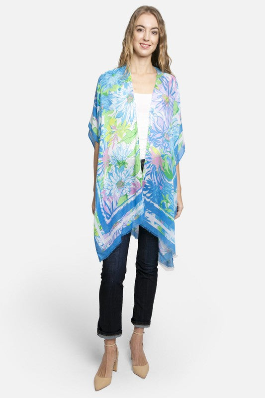 Vibrant Floral Print Cover-Up