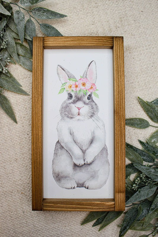 Watercolor Bunny Sign