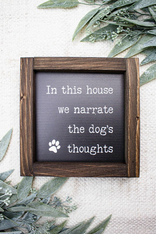 Narrate Dog Sign