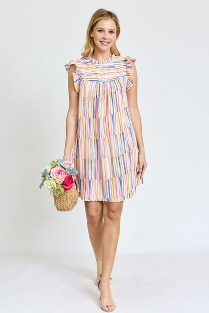 Ruffle Hem Easter Shift Dress